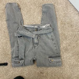 PLT grey cargo jeans